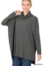 Load image into Gallery viewer, Cowl neck long sleeve hi-low top
