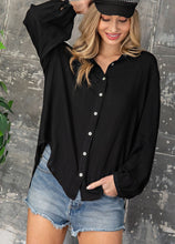 Load image into Gallery viewer, PLUS SIZE LONG SLEEVE BUTTON DOWN TOP
