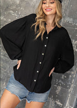 Load image into Gallery viewer, PLUS SIZE LONG SLEEVE BUTTON DOWN TOP
