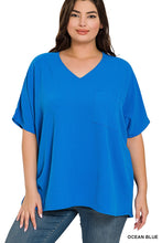 Load image into Gallery viewer, Airflow top with front pocket Ocean Blue
