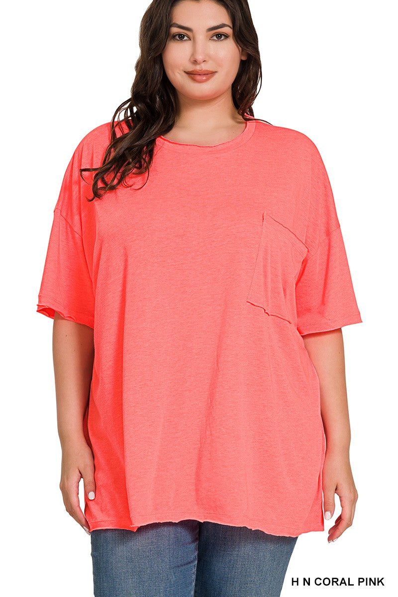 Plus Tri Blend Oversized Boyfriend Tee