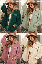 Load image into Gallery viewer, Fleece contrast sherpa oversized shacket
