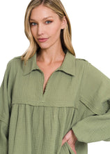 Load image into Gallery viewer, Double Gauze Babydoll Top
