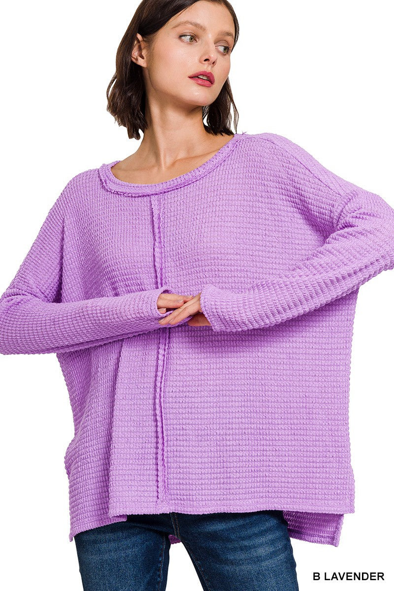 DOLMAN LONG SLEEVE BOAT NECK JACQUARD SWEATER
