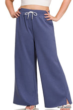 Load image into Gallery viewer, Scuba Drawstring Pants Blue Indigo
