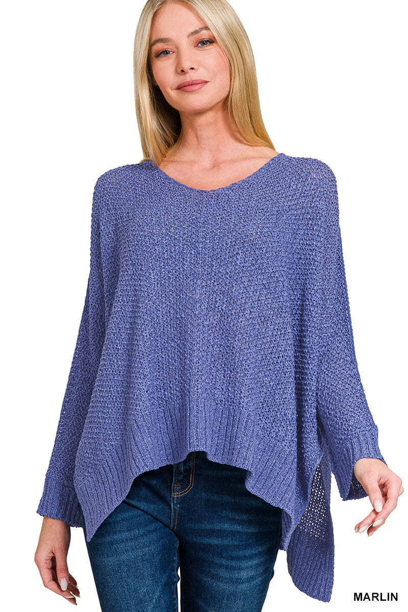 Marlin dolman sleeve v-neck sweater