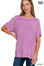 Load image into Gallery viewer, Washed Ribbed Top B Violet
