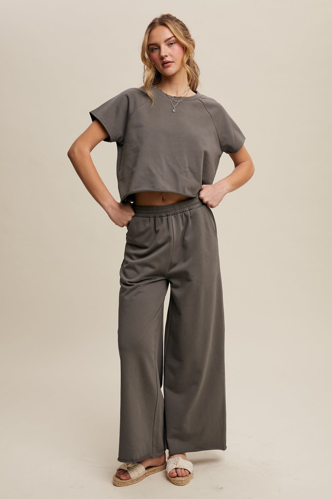 Relaxed Fit Lounge Set Ash Olive