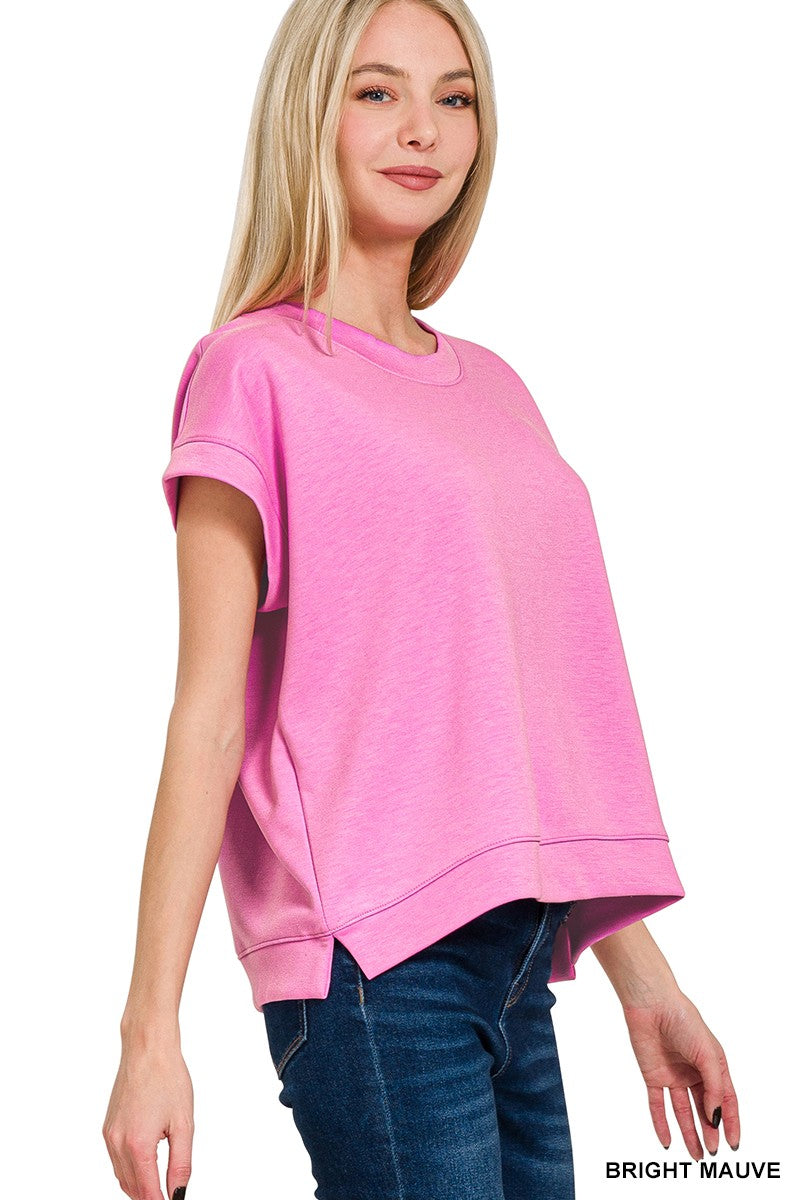 Scuba Short Sleeve Sweatshirt Bright Mauve