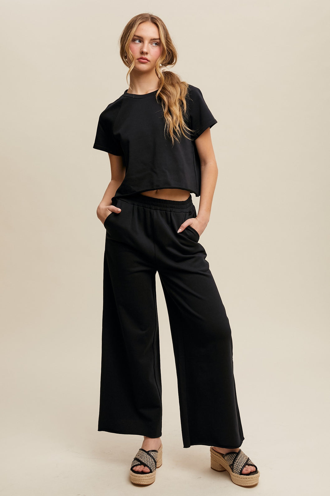 Relaxed Fit Lounge Set  Black