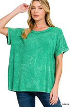 Load image into Gallery viewer, Washed Ribbed Top K Green
