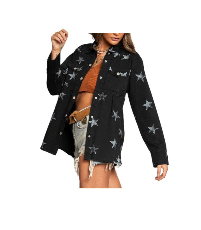 Star printed jacket