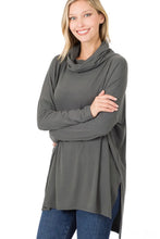 Load image into Gallery viewer, Cowl neck long sleeve hi-low top
