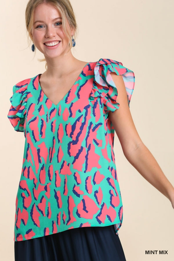 Umgee Abstract Print Top