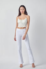 Load image into Gallery viewer, Cello White Pull On Flare Jeggings
