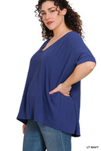 Load image into Gallery viewer, Airflow Dolman Sleeve Top (Small to 3XL) lt. navey
